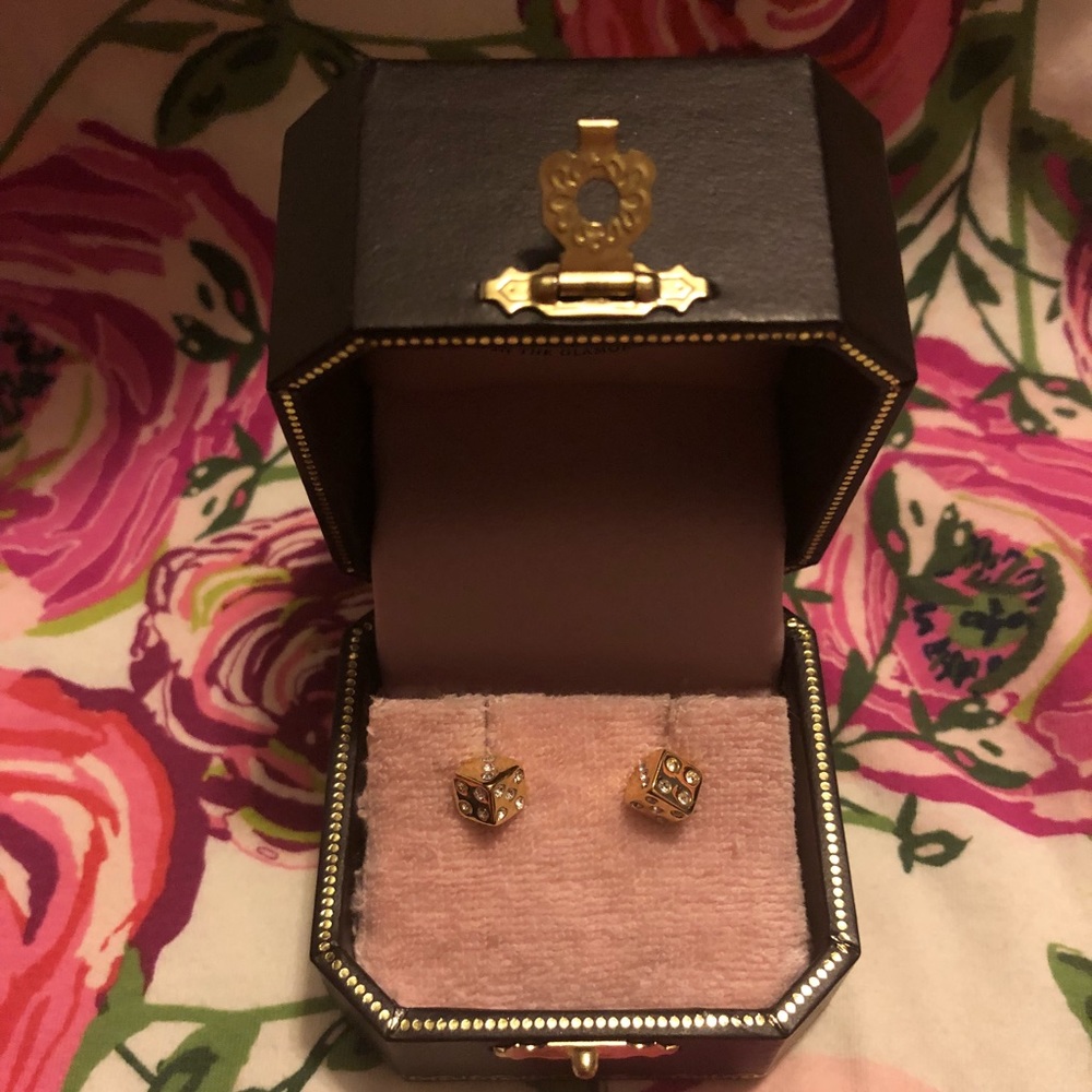 Juicy Couture Dice Earrings Gold